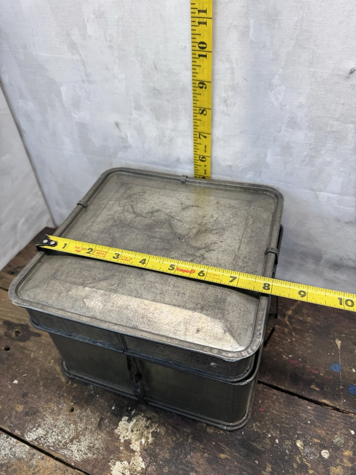 Antique Angel food Tin Mold With Lid  #1494