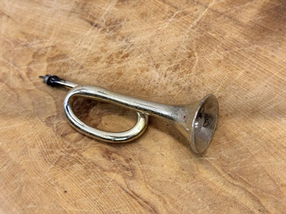 Hand Blown Antique Trumpet Ornament #1269