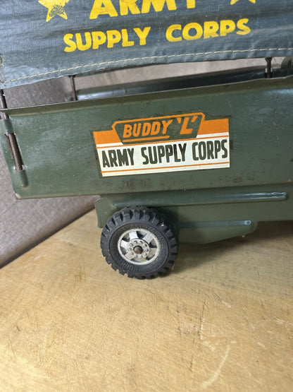 Buddy L Army Supply Corps Truck W/ Accessories 