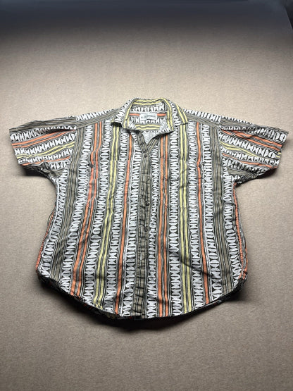 1980s Women’s Striped Cotton S Sleeve Top