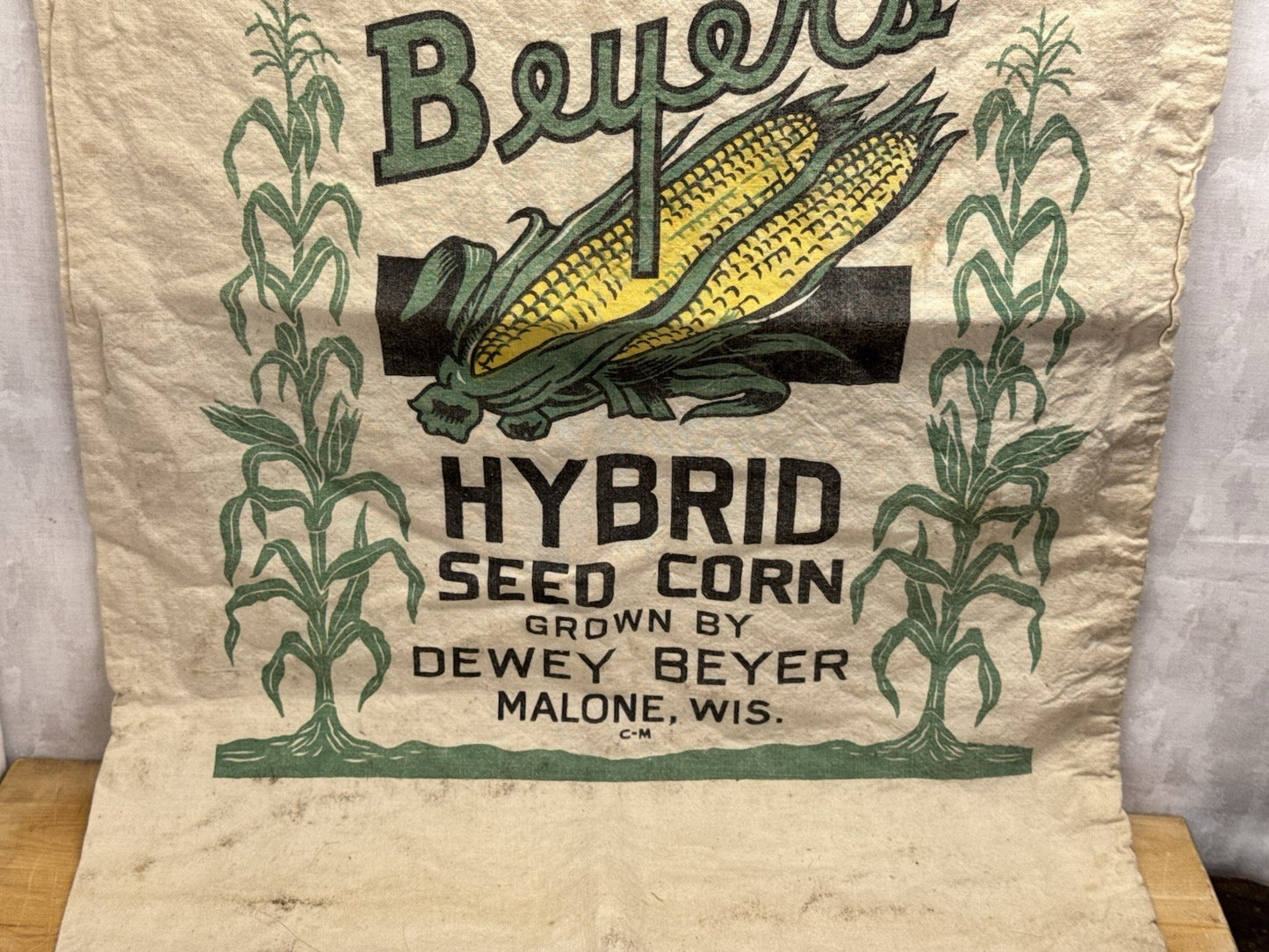 Beyers Feed Sack Vintage Malone Wi Advertisement #1147