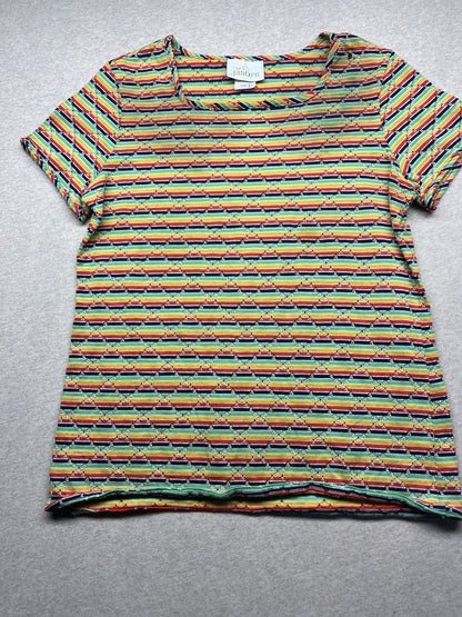 1970s Women’s Knit Striped S Sleeve Top
