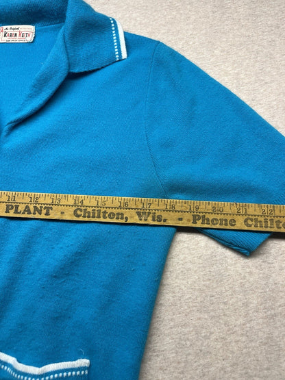 1950s Women’s Blue S Sleeve Sweater W/pockets