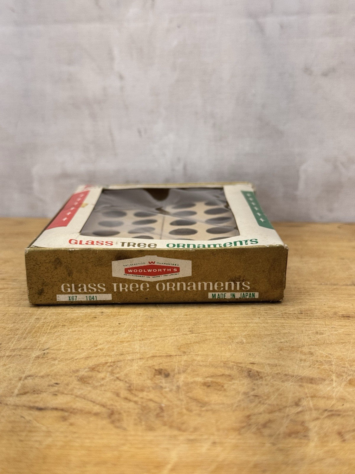 Woolworths Glass Tree Ornament Box Empty #1067