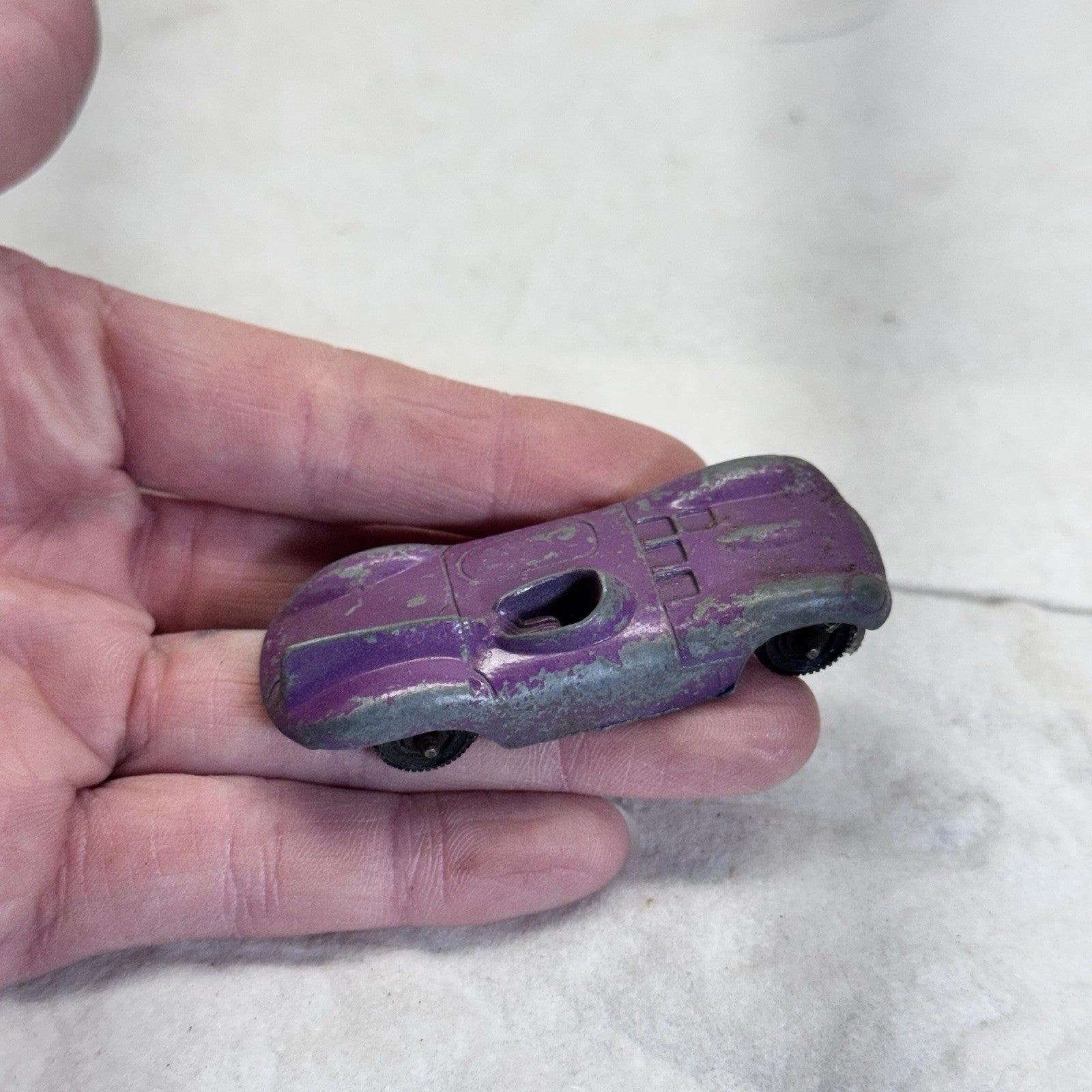 Vintage Tootsie Toy Jaguar Car Purple