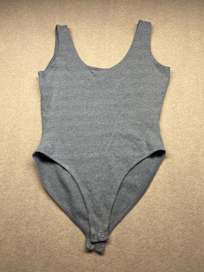 1990s Women’s Blue Sleeveless Knit Body Suit