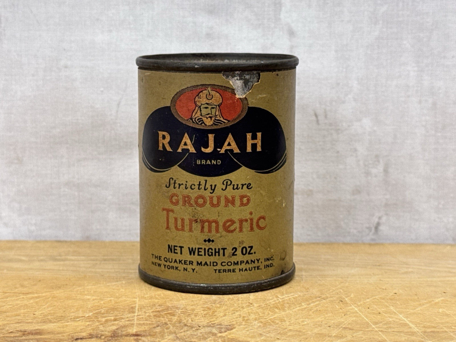 Rajah Brand Ground Turmeric Tin Vintage #1165
