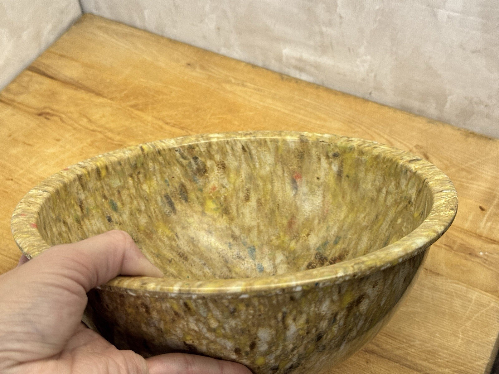 Texas Ware Vintage Splatter Confetti Melamine Bowl #1158