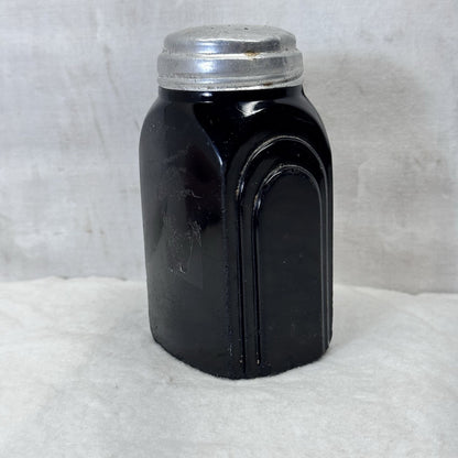 McKee Roman Arch Black Salt/Pepper Shaker Vintage
