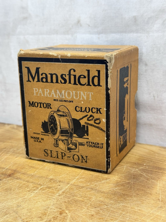 Mansfield Motor Clock Box EMPTY Vintage #1266