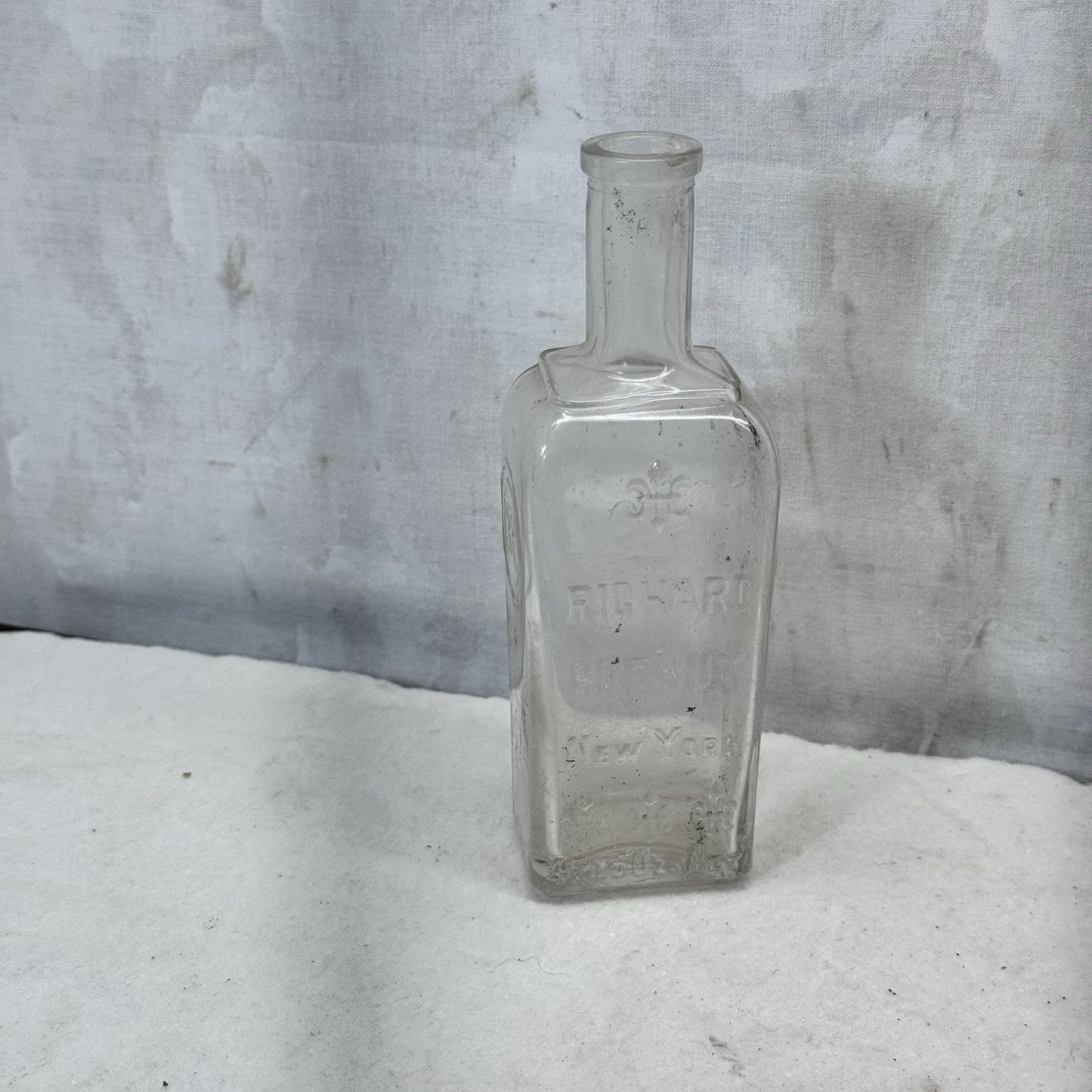 Richard Hudnut Embossed Glass Vintage Perfume Bottle