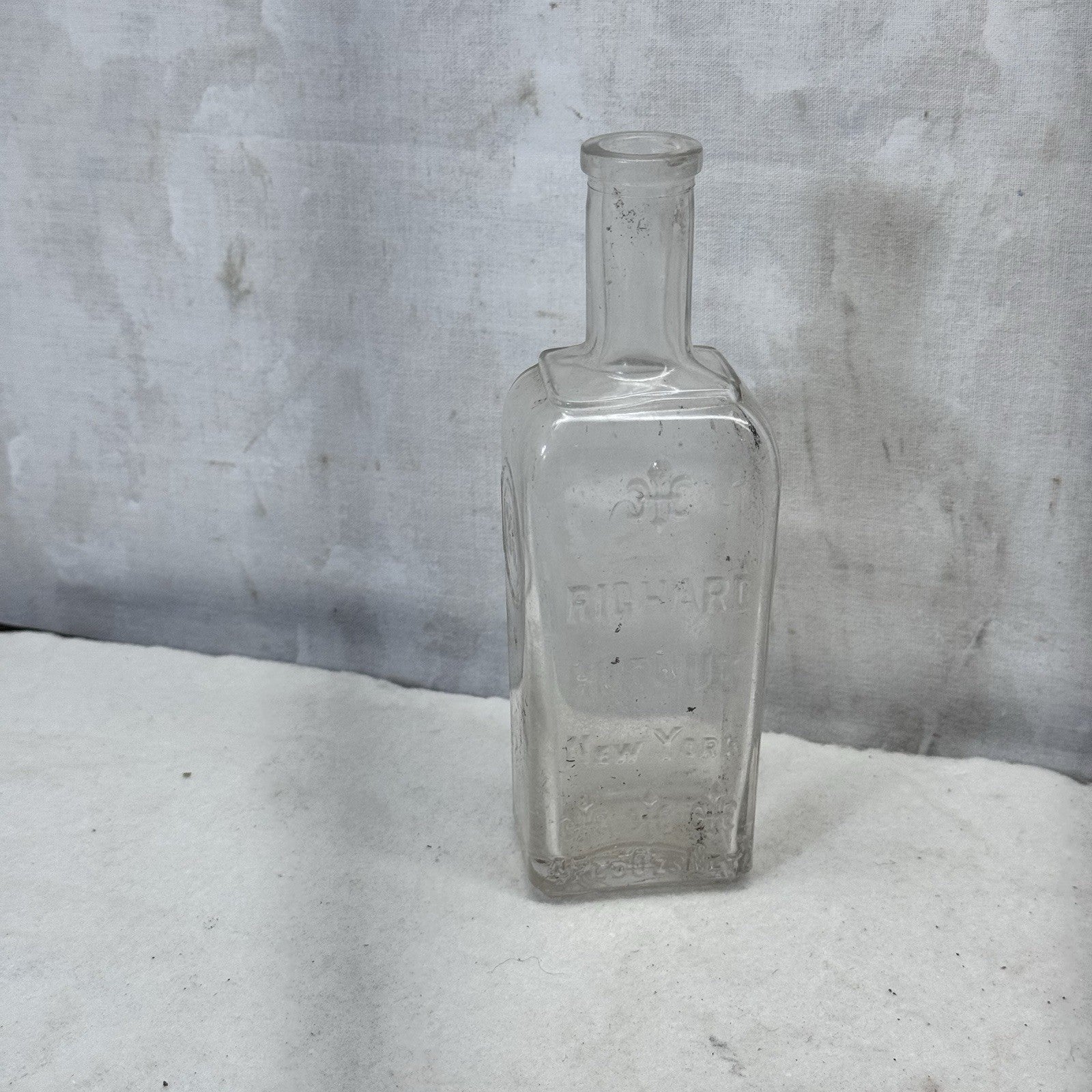 Richard Hudnut Embossed Glass Vintage Perfume Bottle