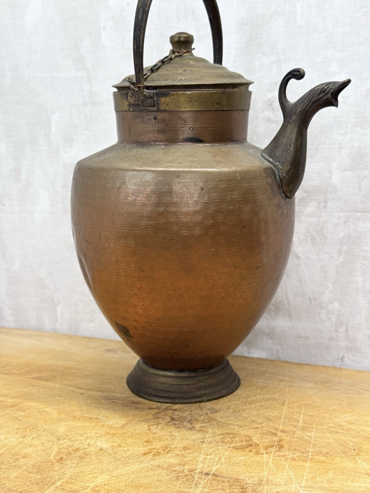 Amphora Copper Jug ​​with Brass Spout 1900-1920 Antique #1160