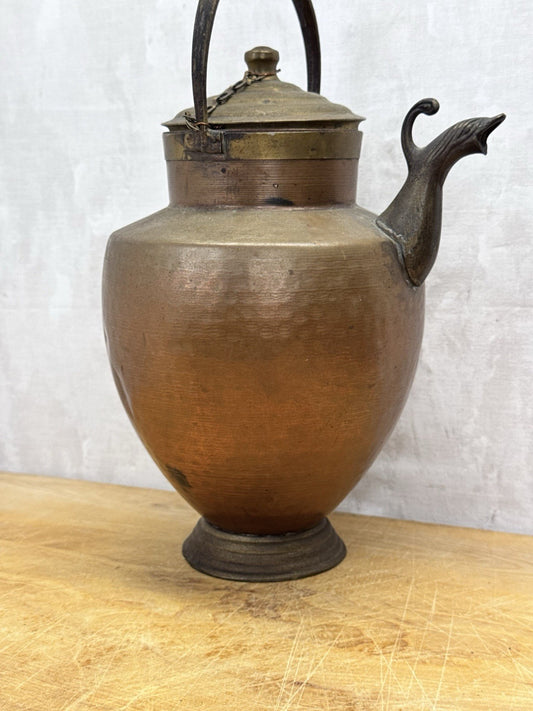 Amphora Copper Jug ​​with Brass Spout 1900-1920 Antique #1160
