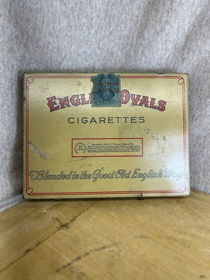 English Ovals Empty Vintage Tobacco Tin