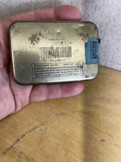 Lanes Eringold Empty Cut Plug Tobacco Tin