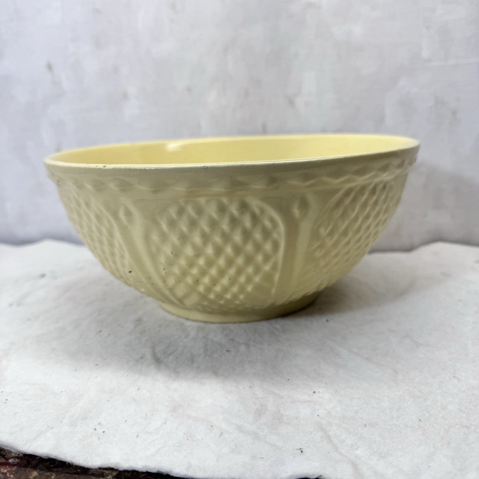 Yellow Stoneware Bowl Vintage 