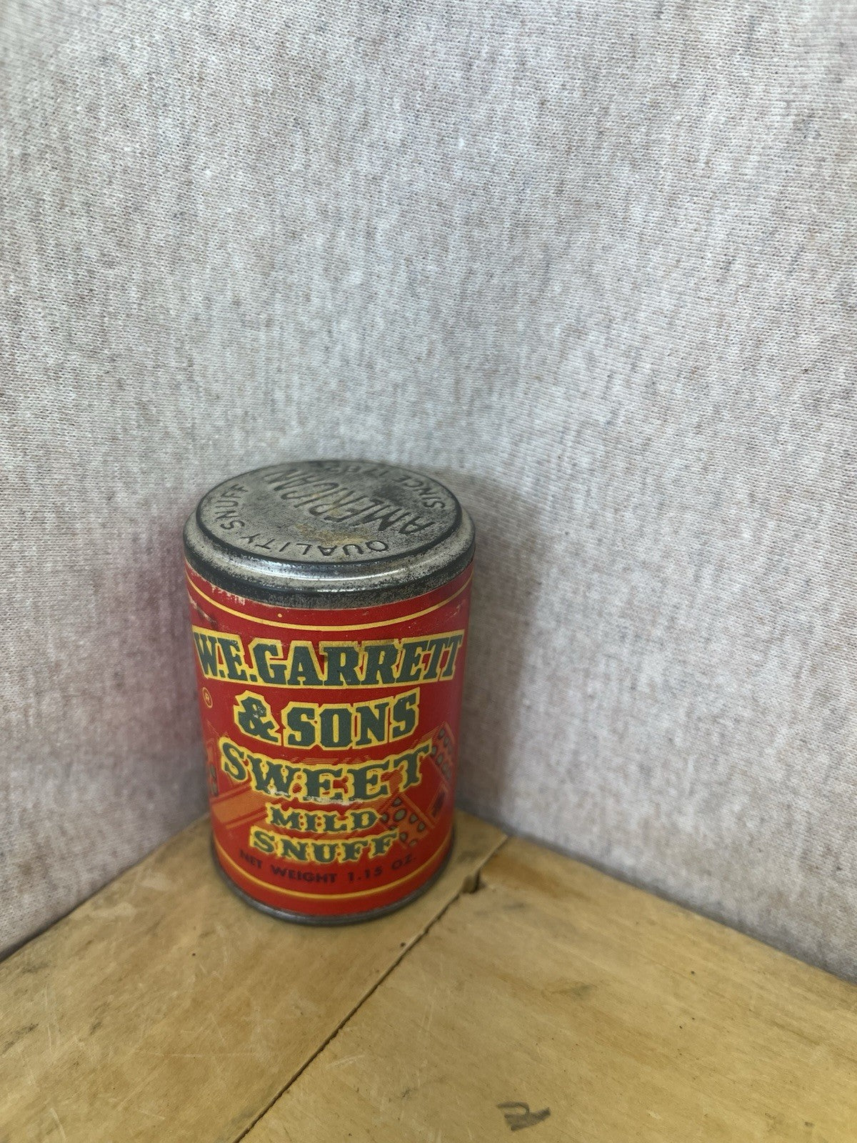 W.E.Garrett & Sons Sweet Snuff Tobacco Empty Tin