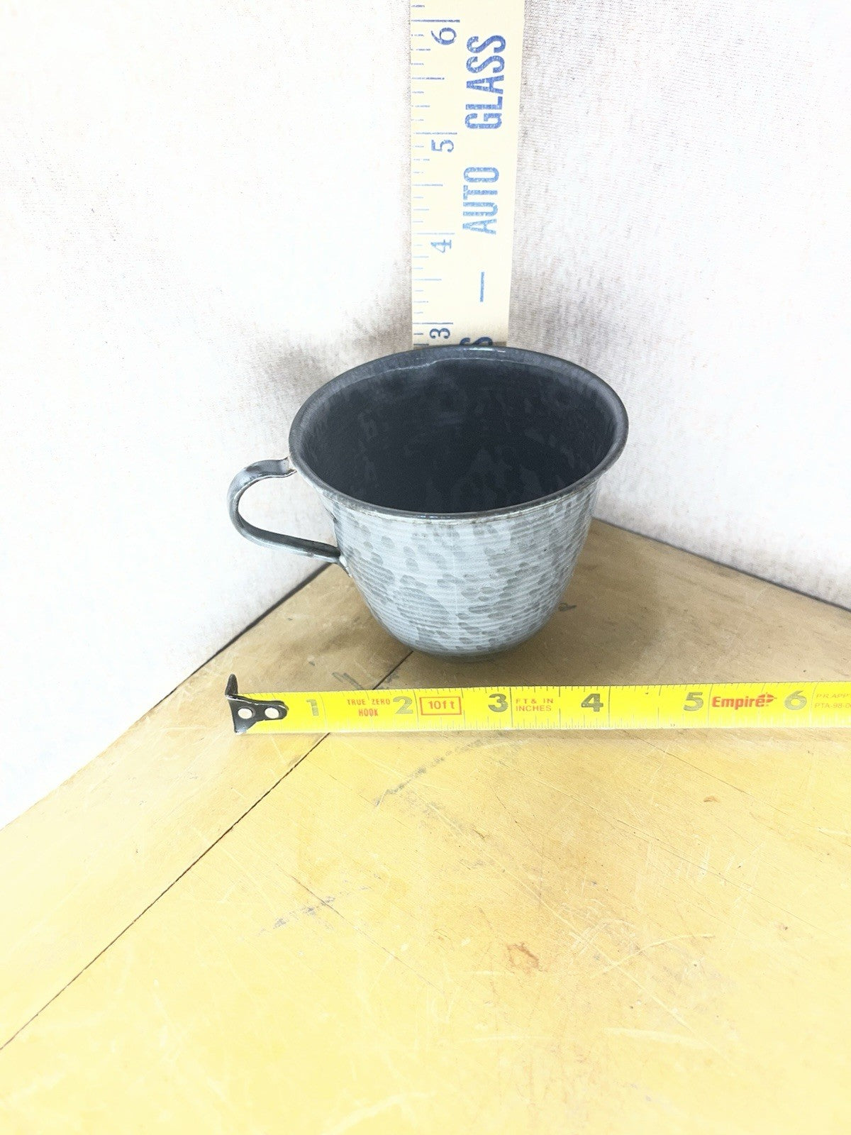 Grey Enamel Coffee Cup