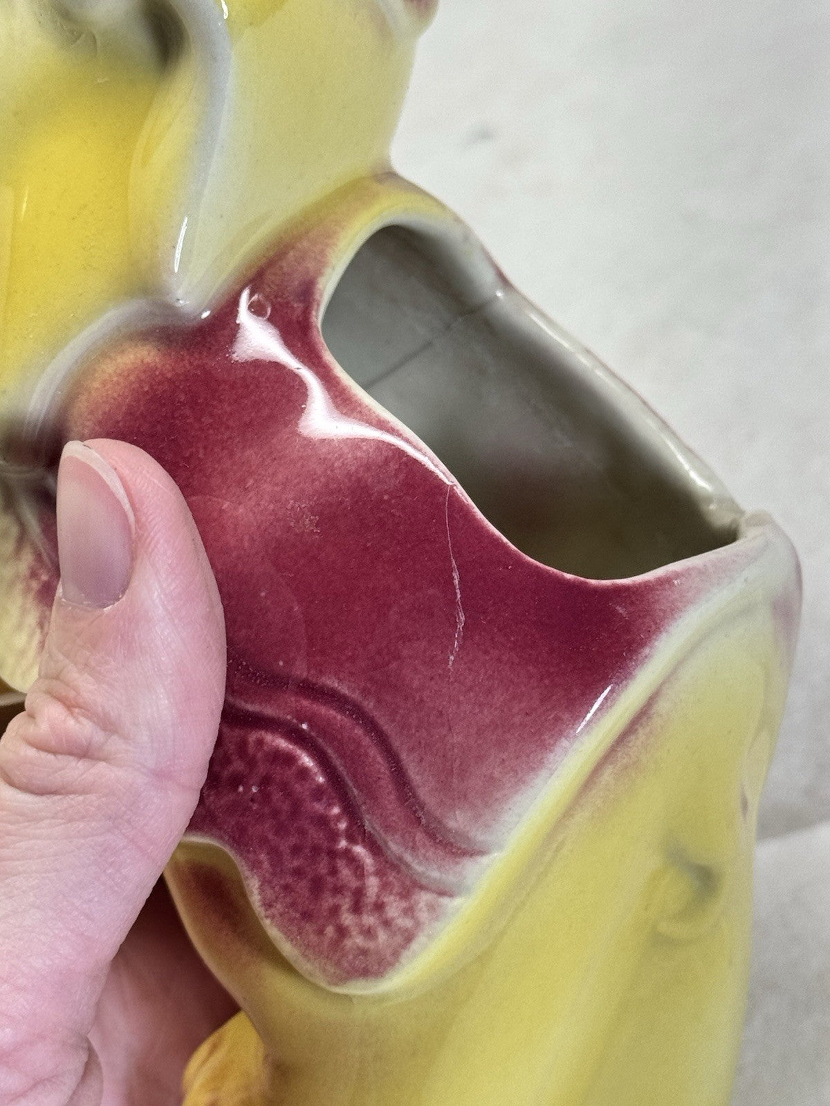 Carnival Circus Elephant Planter Vintage Flawed