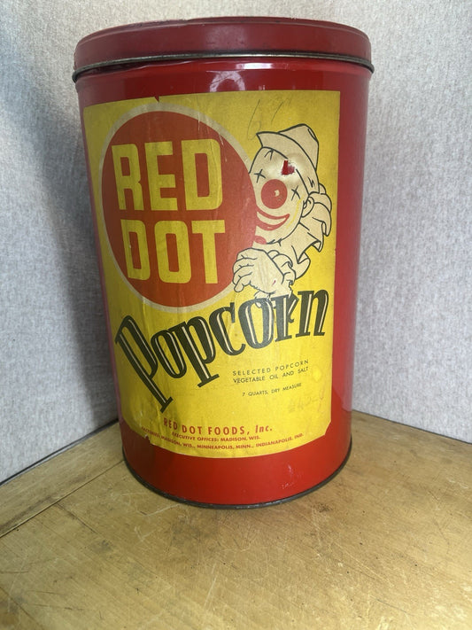 Reddot Vintage Popcorn Tin