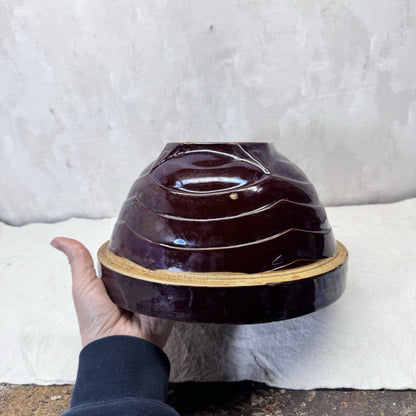 Brown Stoneware Kitchen Bowl Vintage