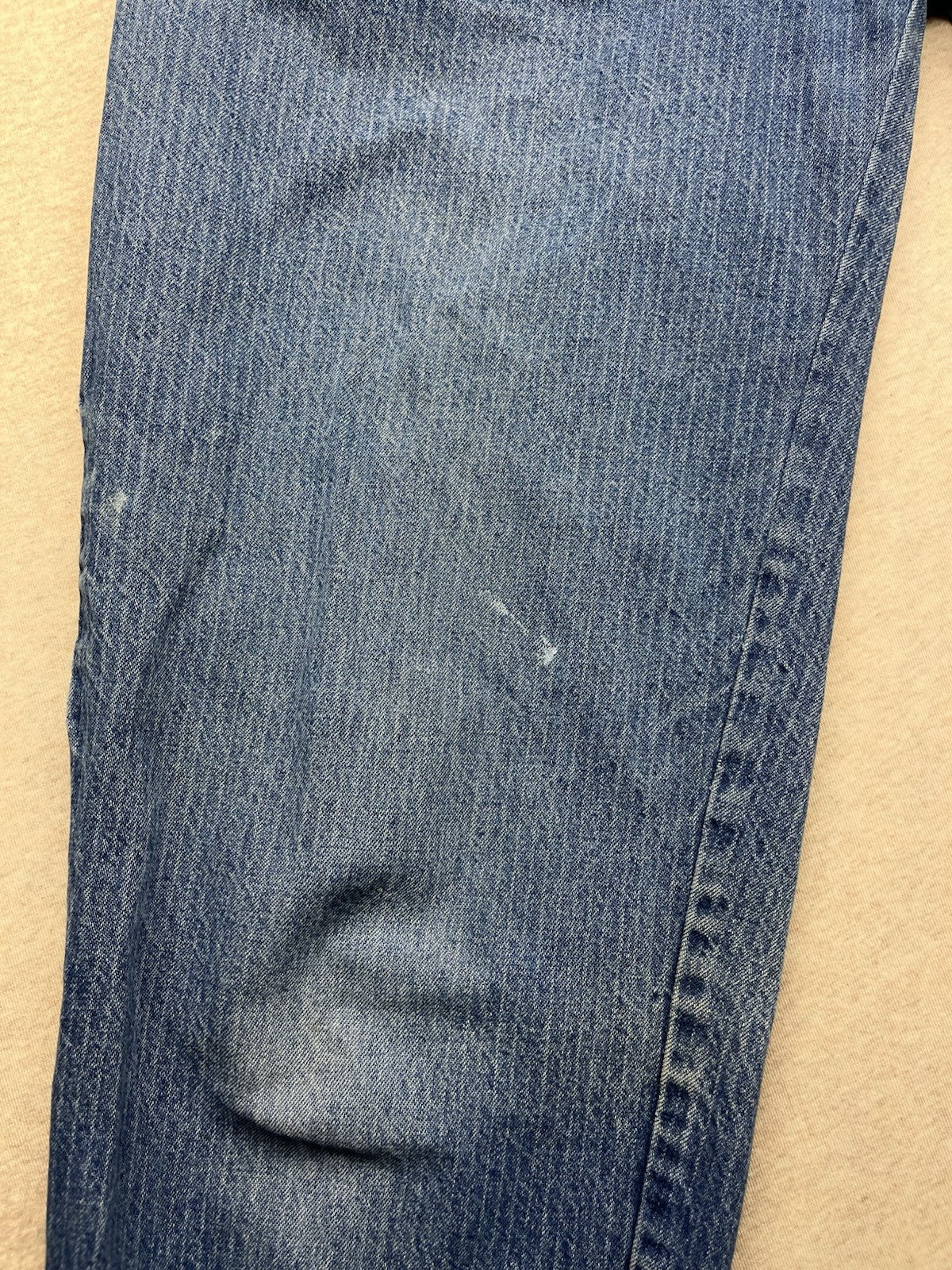 1980s Women’s High Waisted Striped Distressed Jeans