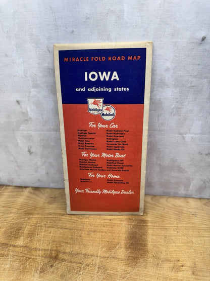 Miracle Road Fold Map Iowa Vintage #1450