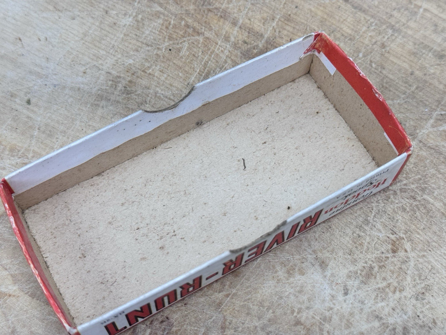Heddon Spook River Runt Empty Box Fishing Antique #S-1528
