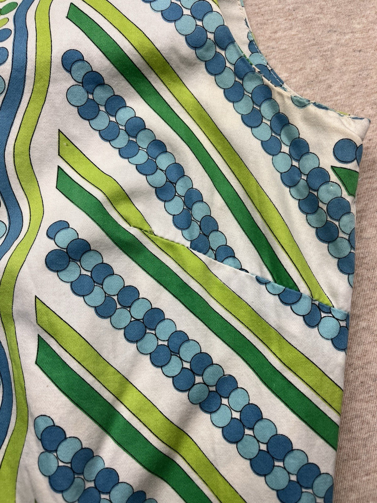 1960s Women’s Hippy Stripe Alex Coleman Sleeveless Cotton Shirt