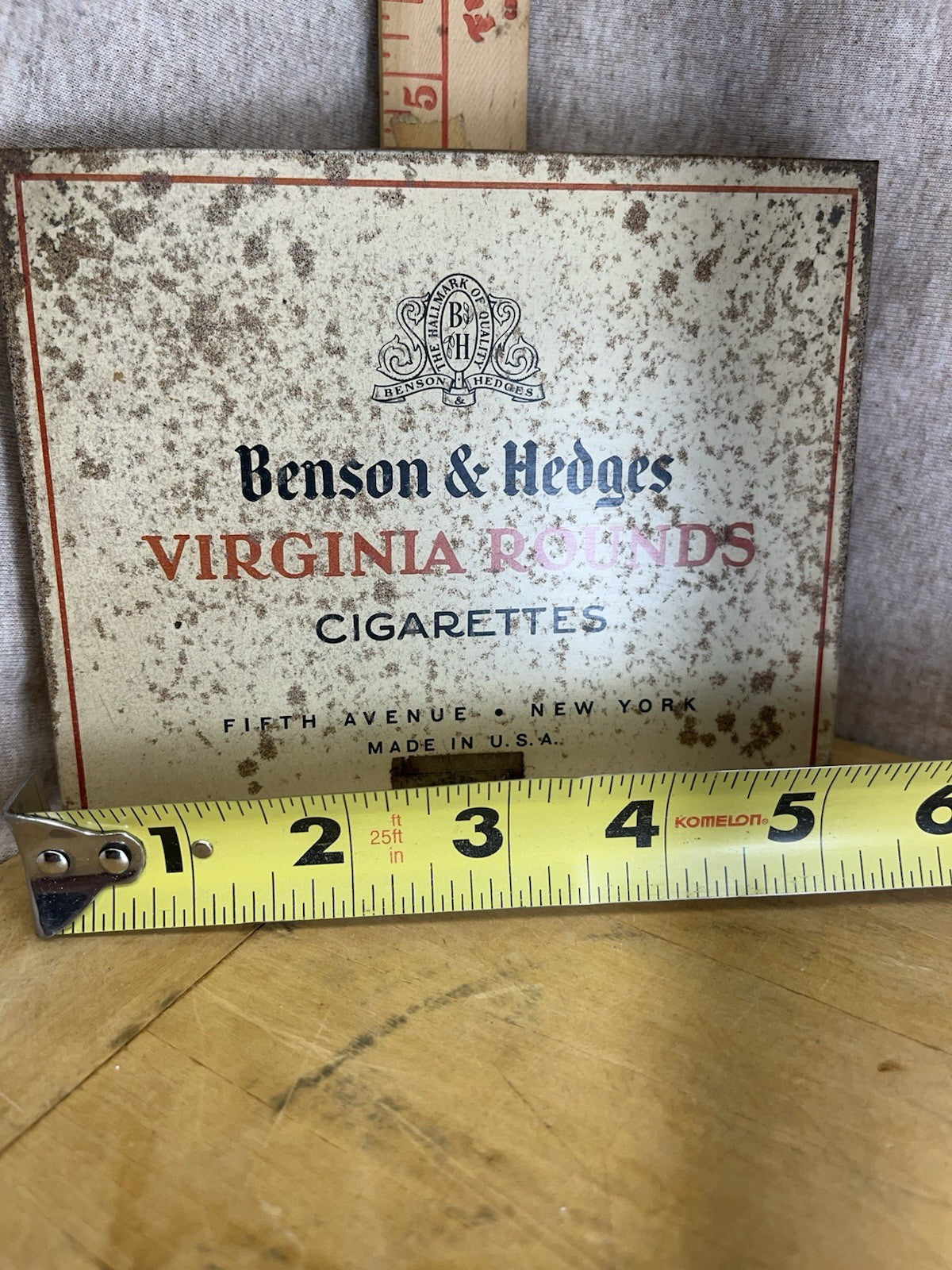 Benson & Hedges Vintage Empty Cigarette Tin