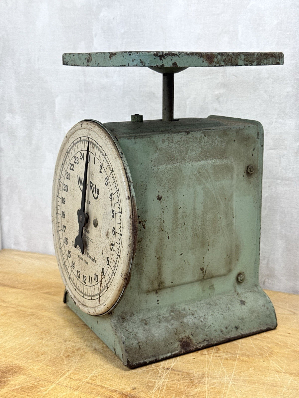 Way Rite Vintage Green Kitchen Scale #1154