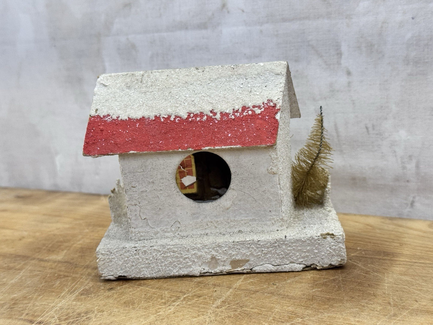 Small Putz House Christmas Antique Japan #1369