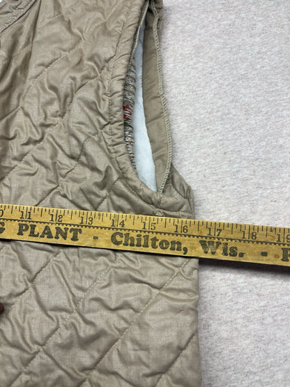 1980s Women’s Tan Vest W/sweater Print