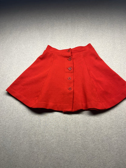 1960s  Red Knit Mini Skirt