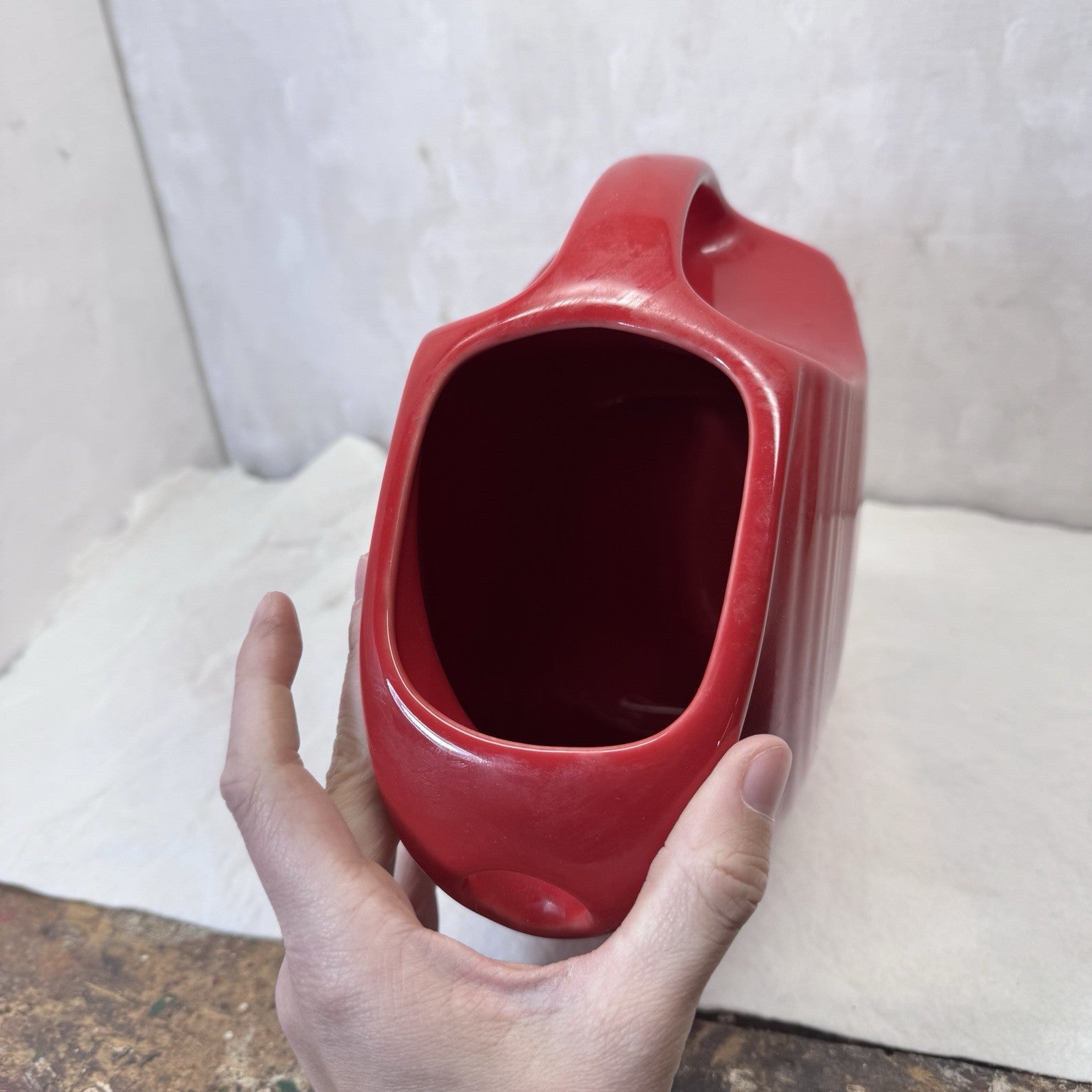 Red Fiesta Pitcher Vintage Disc