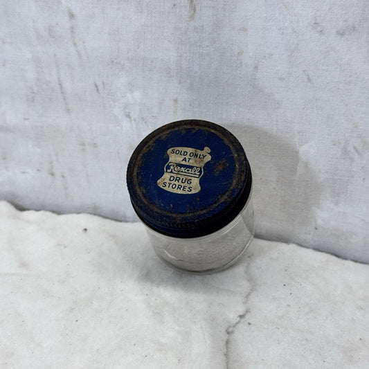Small Rexall Vintage Glass Jar 