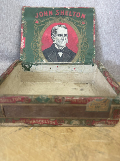 Sir John Shelton Empty Cigar Box