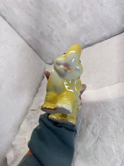 Carnival Circus Elephant Planter Vintage Flawed