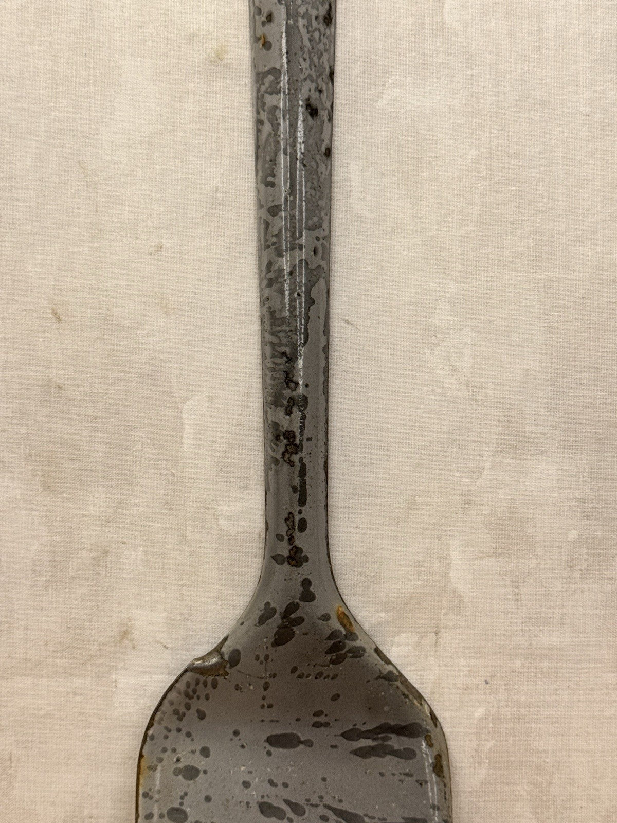Grey Enamel Splatter Spatula Antique #1186