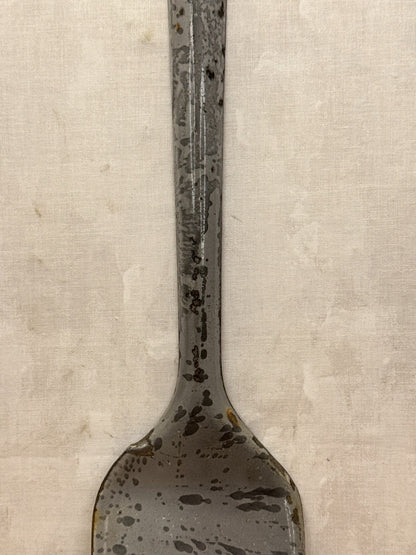 Grey Enamel Splatter Spatula Antique #1186