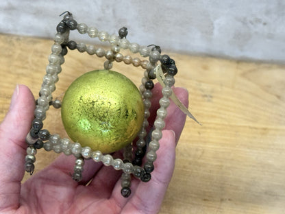 Occupied Japan Victorian House Glass Bead Ornament #1574