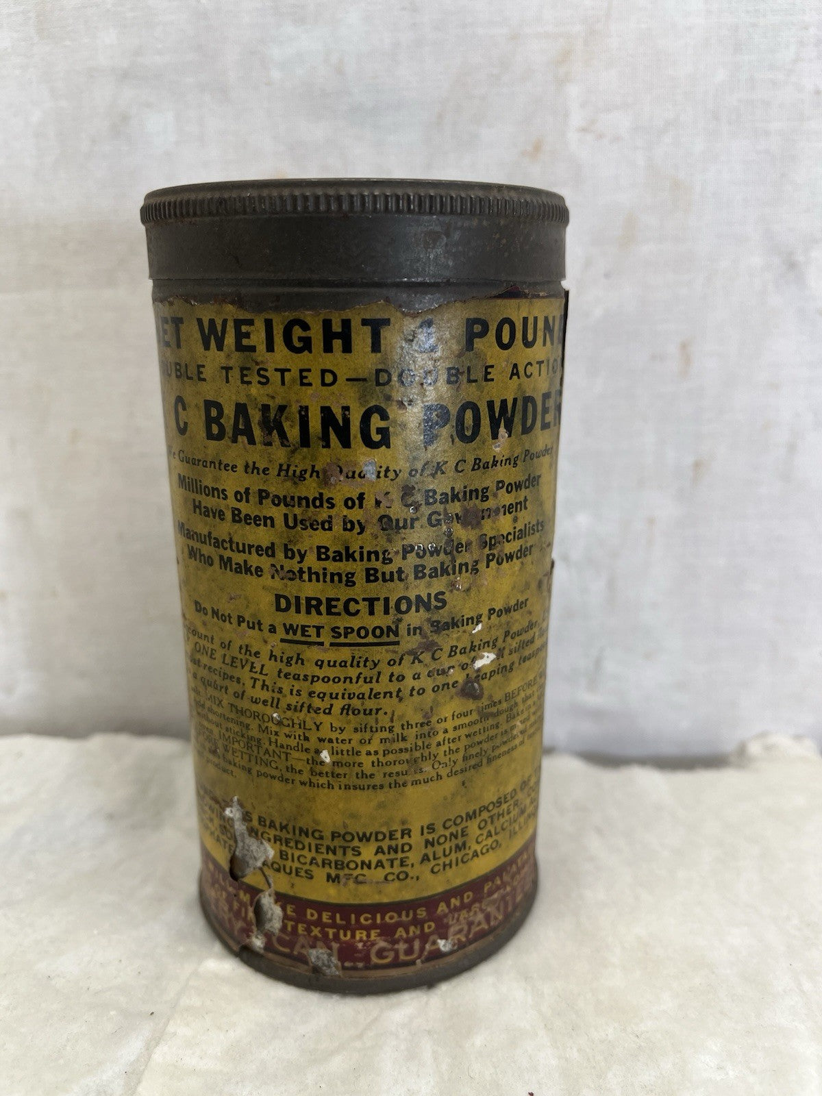 KC Baking Powder Tin Vintage 