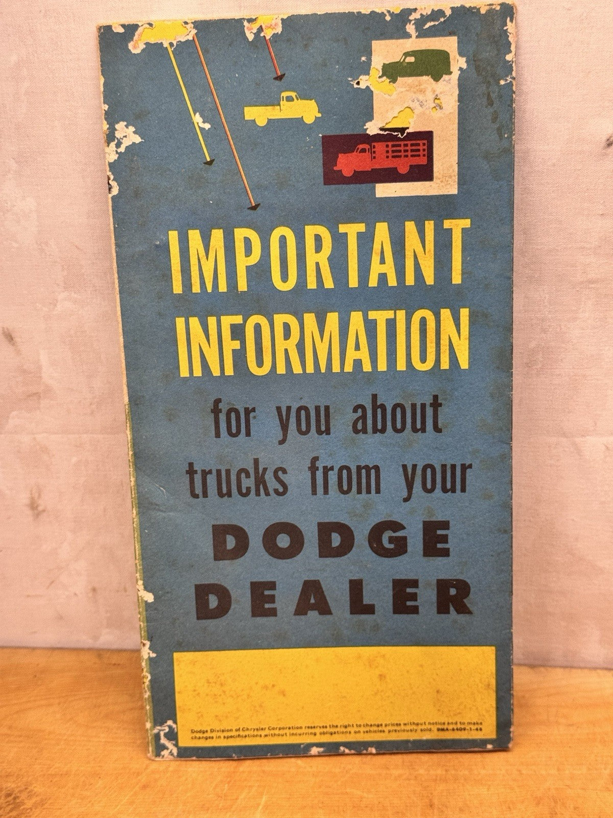 Dodge Truck Pamphlet  Vintage #1150