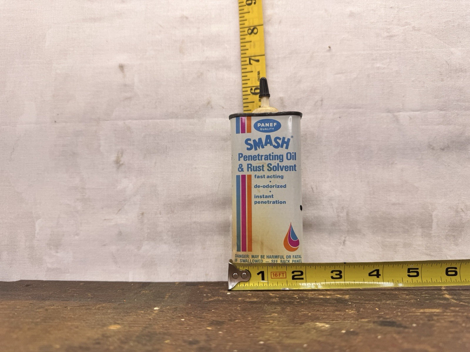 Smash Penetrating Oil & Rust Solvent Vtg Can Empty #1286