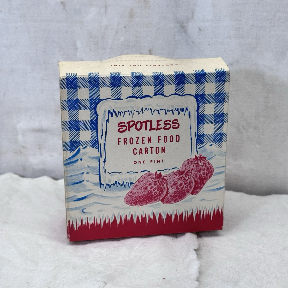 Spotless Frozen Food Carton Empty Vintage Box