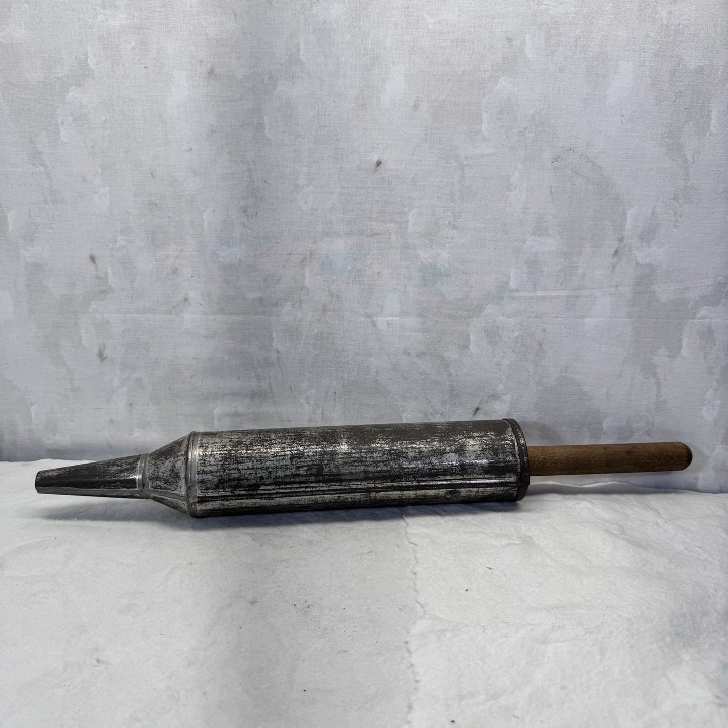 Antique Primitive Metal Wooden Sausage Stuffer 