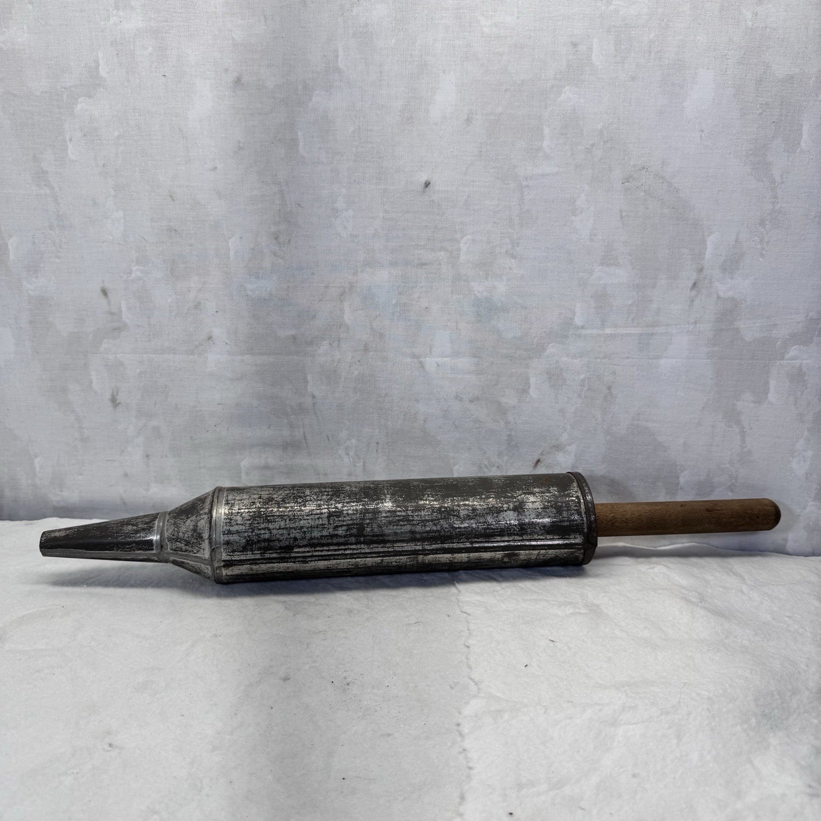 Antique Primitive Metal Wooden Sausage Stuffer 