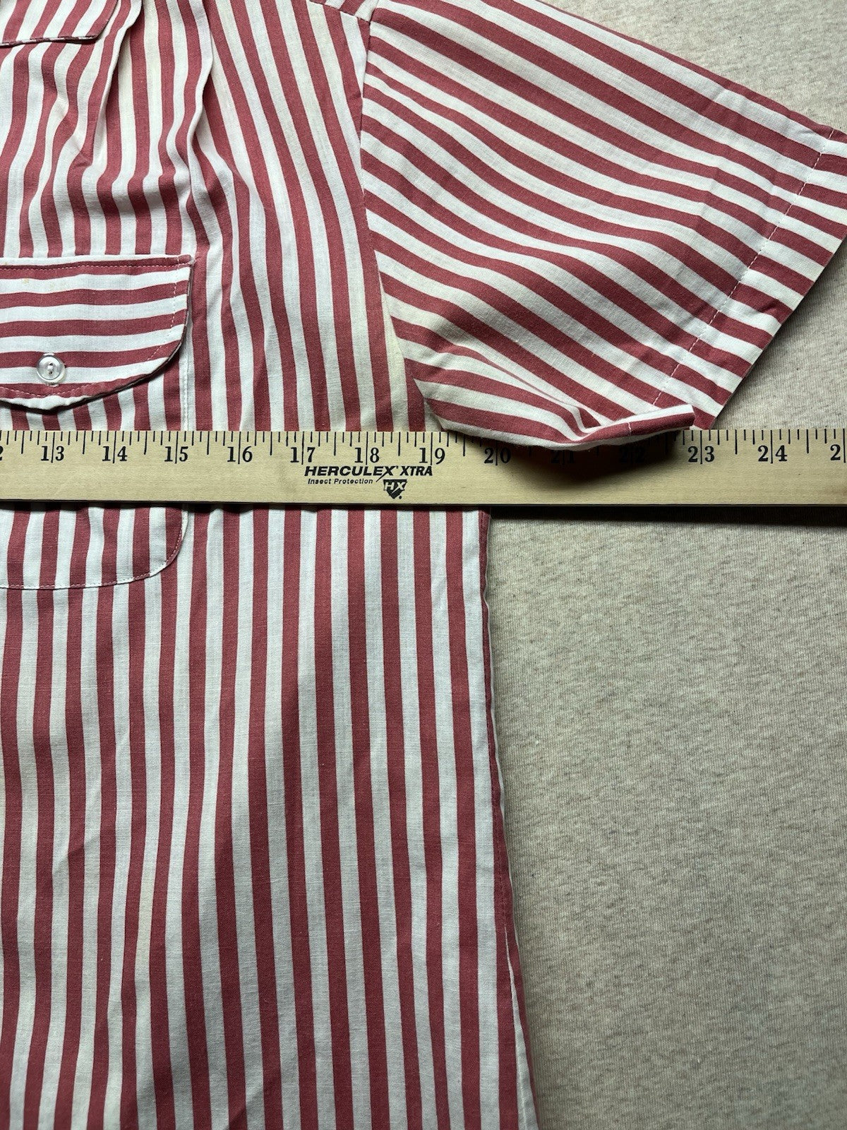 1970s, 80s Women’s Red Striped Cotton S Sleeve Alecia Shirt