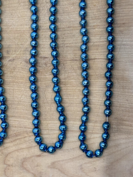 Antique Blue Christmas Beaded Japan Garland #1213